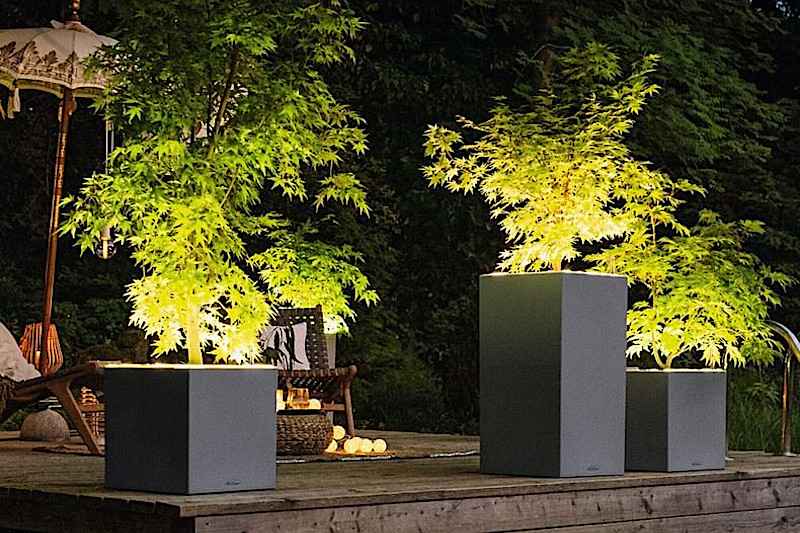 CANTO Premium Low LED Αυτοποτιζόμενη Πλαστική Γλάστρα Lechuza